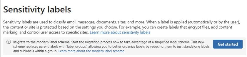 An invitation to launch a manual migration to the modern label architecture.