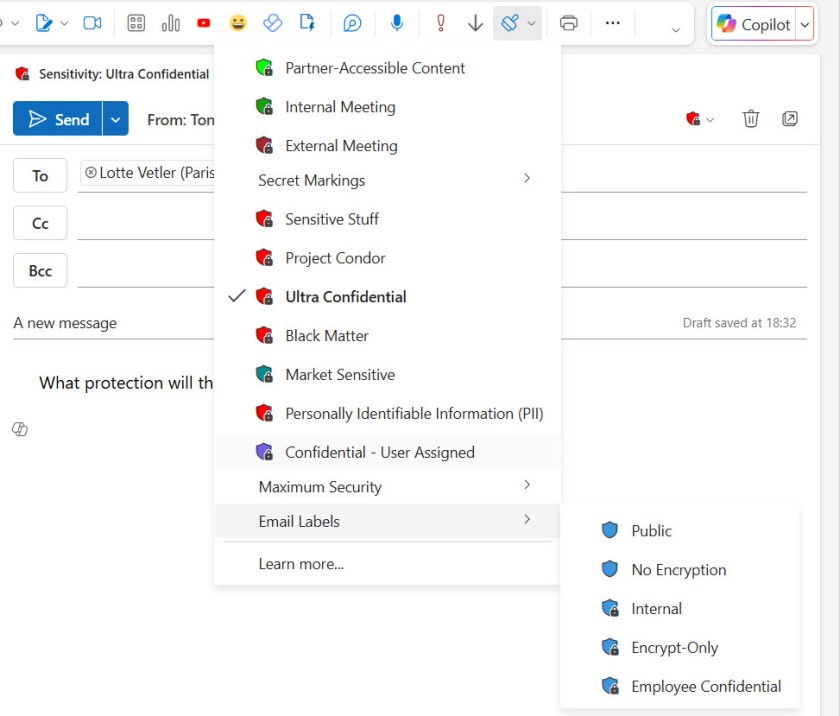 The effect of adding a new label group to display labels of a certain type.