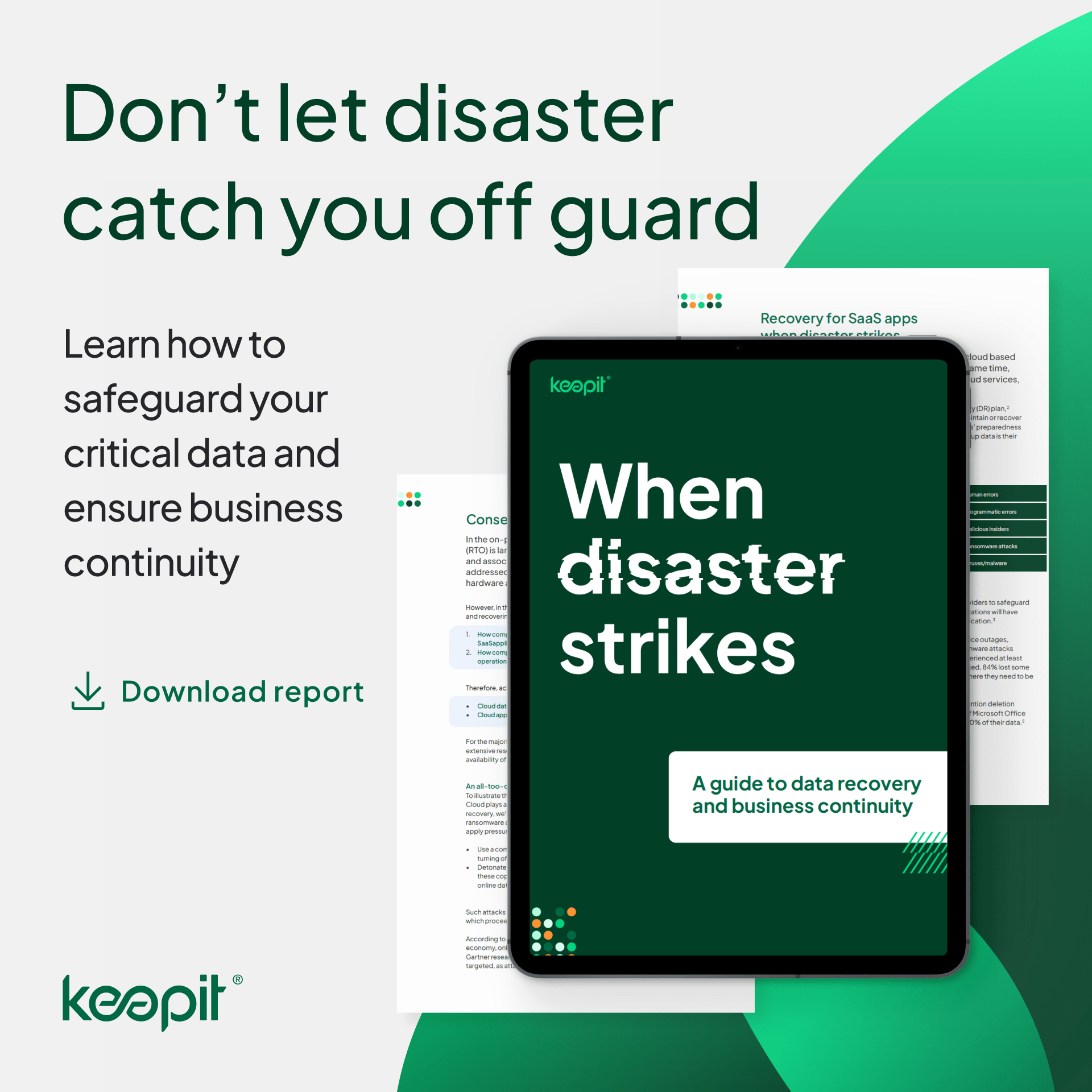 Keepit ad for Office 365 for IT Pros