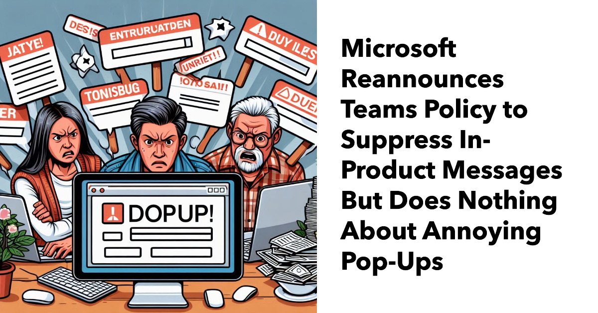 Annoying Teams pop-up messages